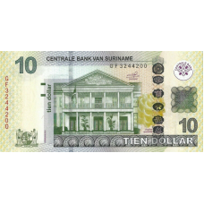 (700) ** PN163 Suriname 10 Dollar Year 2019
